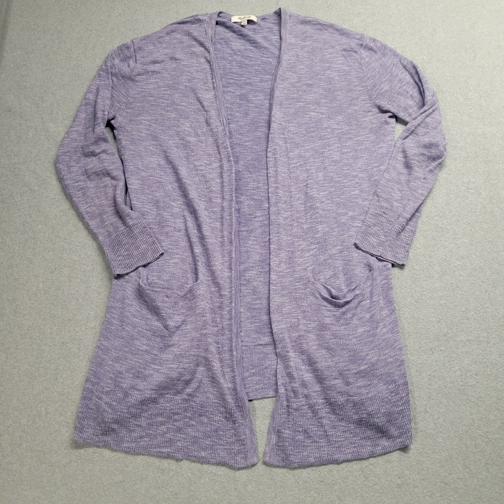 Madewell Summer Ryder Lightweight Heather Purple Long Open‎ Cardigan Size XS